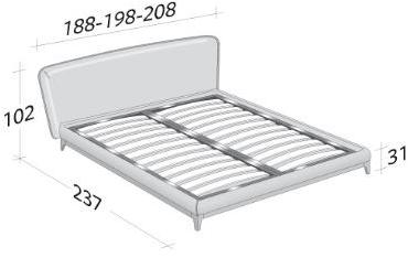 Flou Двуспальная кровать в коже Olivier sun-id-1445667 - Вид №7