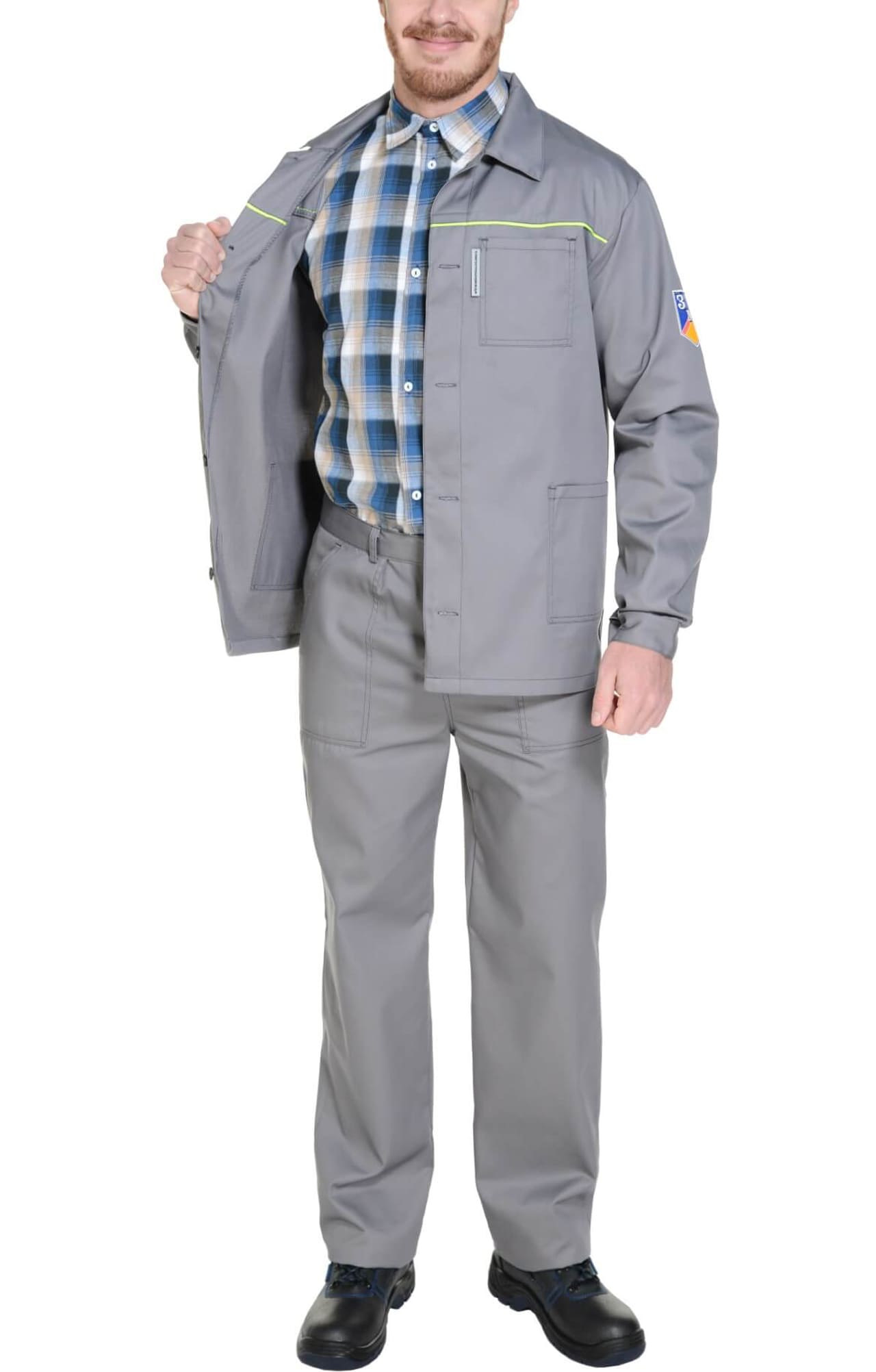 65435 Костюм "Труд" рабочий темно-серый  Летняя спецодежда  размер 60-62/182-188  - Вид №7