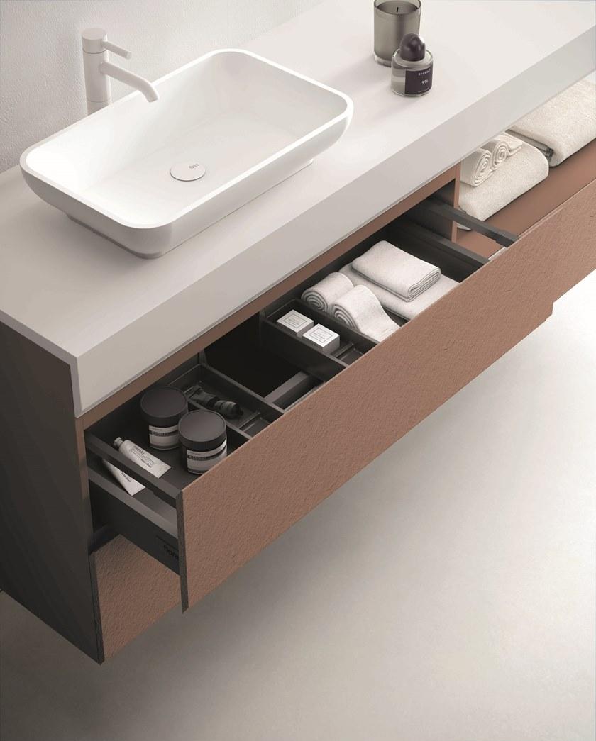 Fiora Настенная тумба под умывальник из полиуретана с ящиками Making sun-id-1515711 - Вид №22