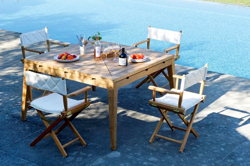 Unopiù Квадратный раздвижной стол из тика Milton Regtav - Вид №1