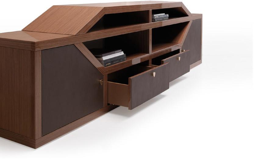 Tonino Lamborghini Casa Низкий офисный ящик для хранения из шпона с распашными дверцами Long beach Lb02 - Вид №1