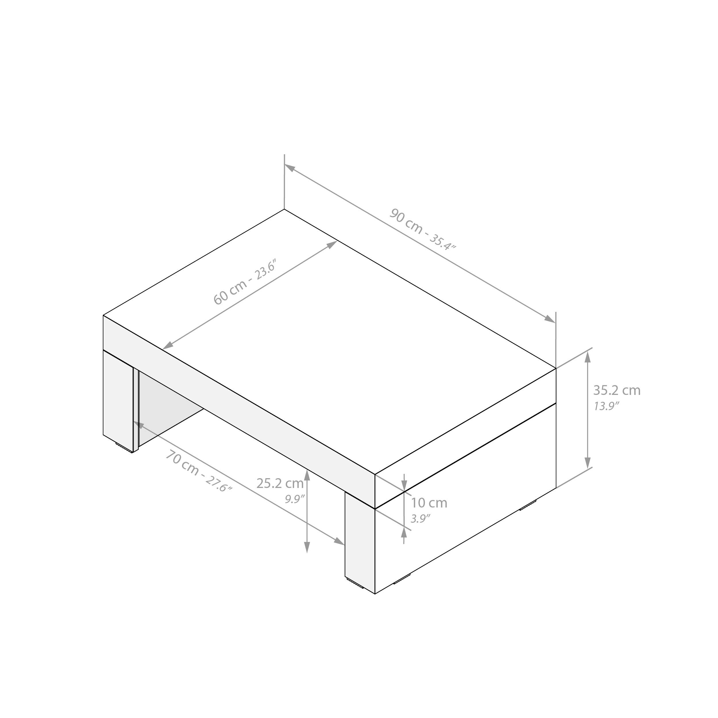 Прямоугольный журнальный столик из меламина Mobili Fiver Evolution ARCH-00110824 - Вид №22