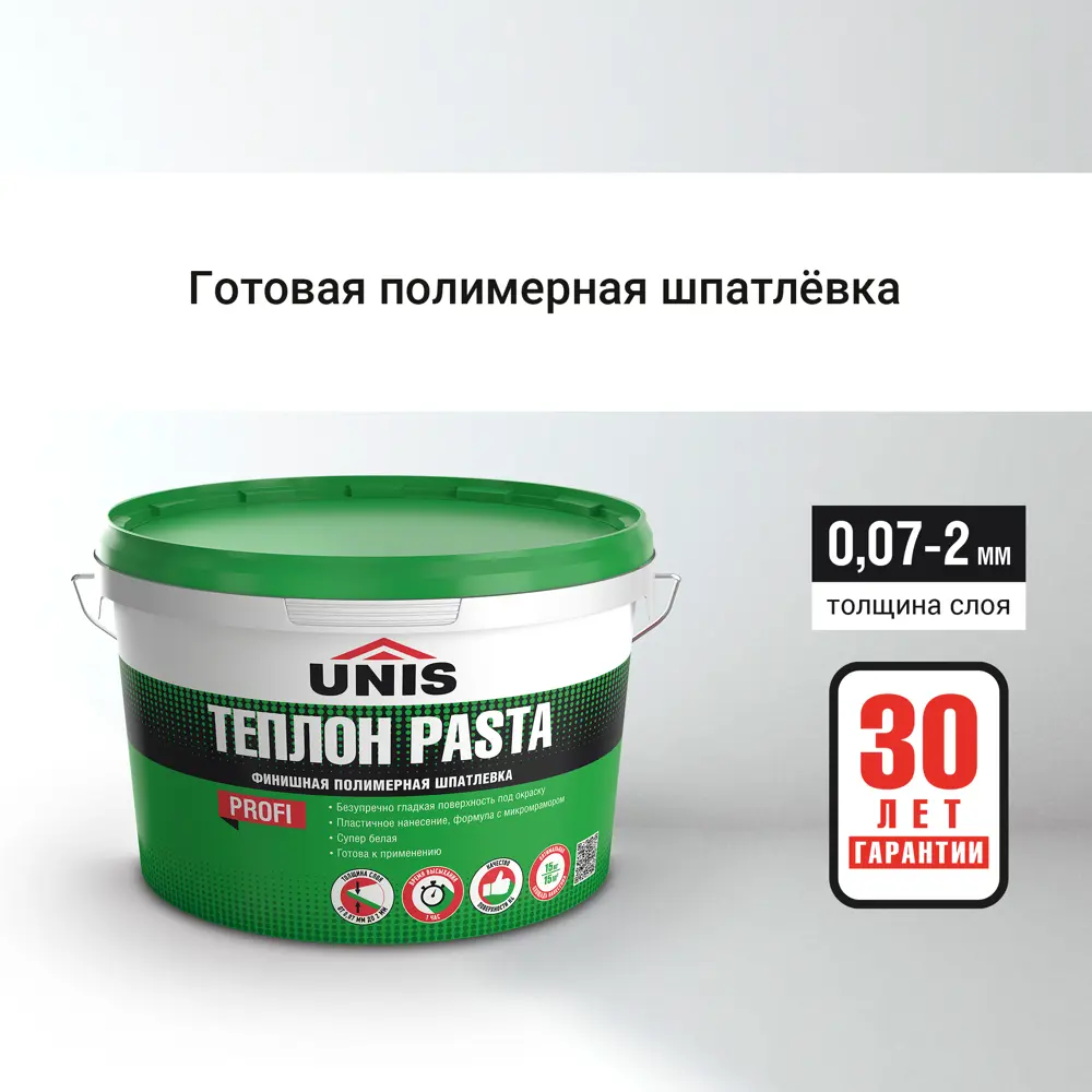 Шпатлевка полимерная финишная Unis Теплон Pasta 15 кг STLM-2049695 - Вид №3