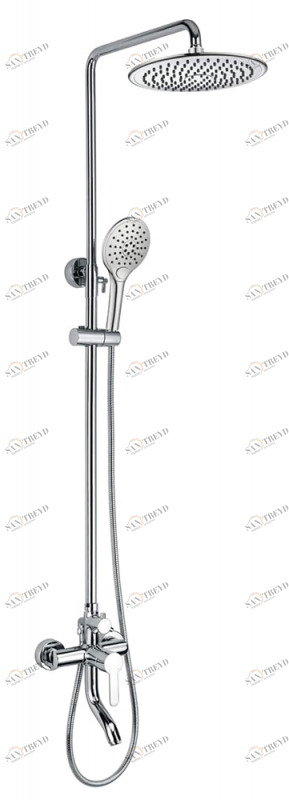 Душевая колонна со смесителем для ванны STREAM F6334368CP-A-RUS bravat