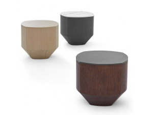 Круглый деревянный журнальный столик для гостиной