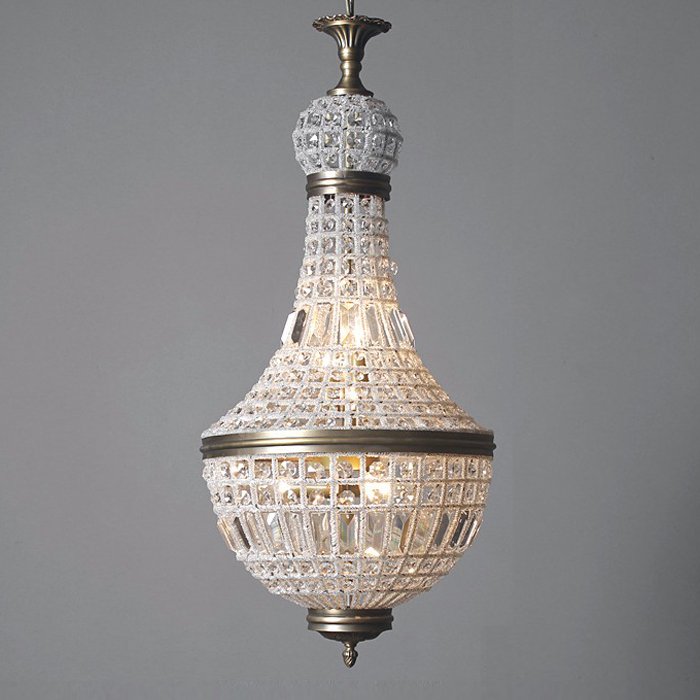 Подвесной светильник French Empire 11L от Delight Collection 8980-11В DELIGHT COLLECTION ДИЗАЙНЕРСКИЕ 243716 Прозрачный;латунь  - Вид №1