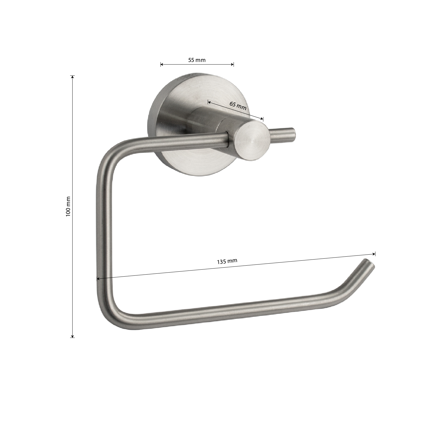 GFmark - Держатель туалетной бумаги, полотенца без экрана, из нержавеющей стали, код: 80002  - Вид №2