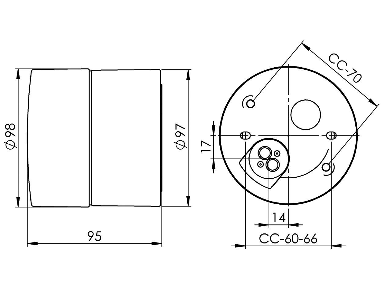 Настенный светильник / потолочный светильник из опалового стекла и фарфора Ifö Electric Opus ARCH-00126708 - Вид №9