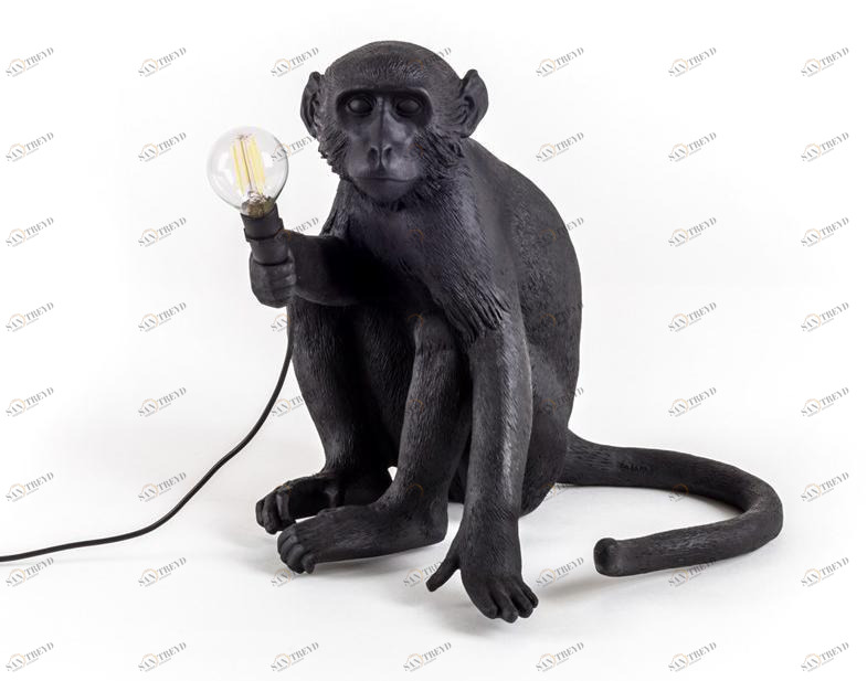 Seletti Торшер из смолы The monkey lamp black sun-id-1396538