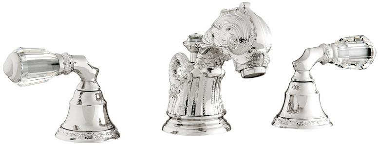 Bronces Mestre Смеситель для мойки на 3 отверстия с кристаллами swarovski® Antartica 039601.a00.50 - Вид №1