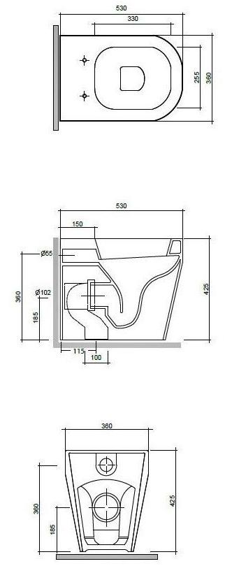Tue1103r01 Приставной унитаз напольный Белый Olympia Ceramica TUTTO EVO Италия - Вид №6