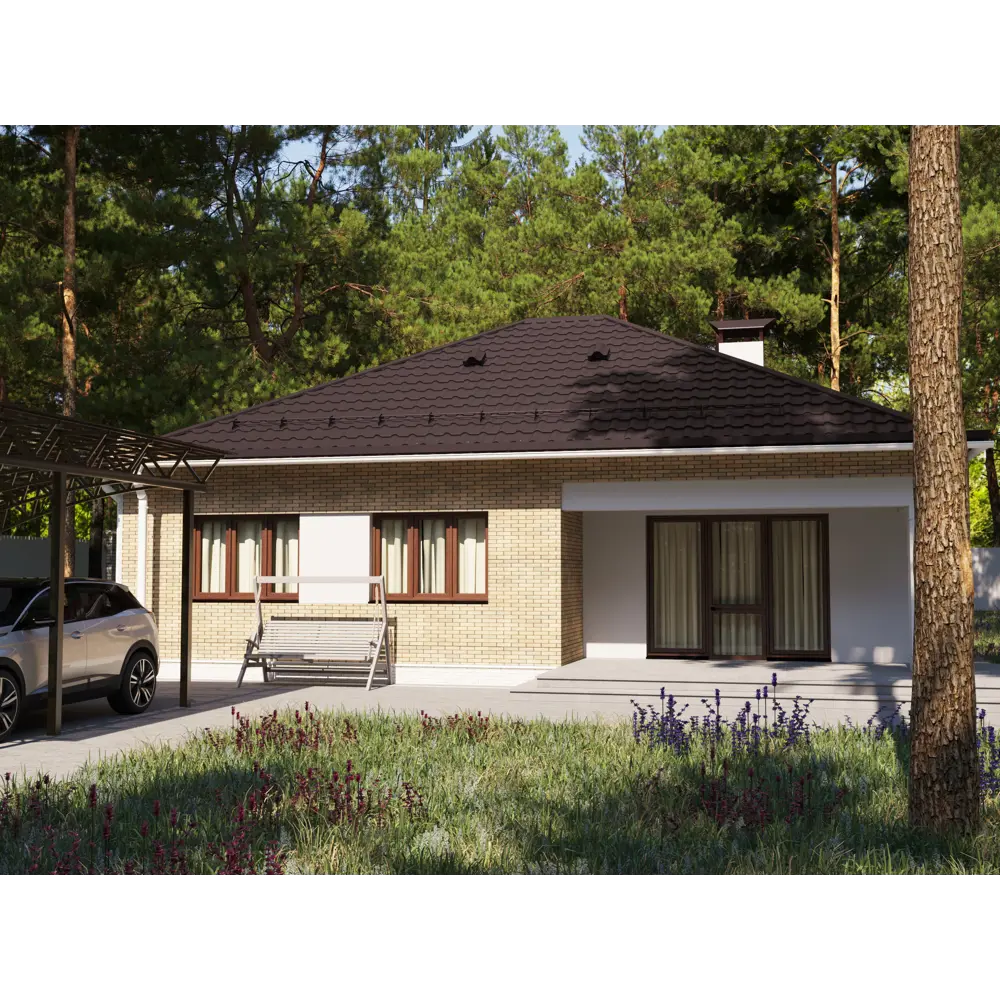 Металлочерепица 0.5 мм 2250x1180 мм RAL 8017 коричневый 89337255 STLM-2047736 Santreyd  - Вид №2