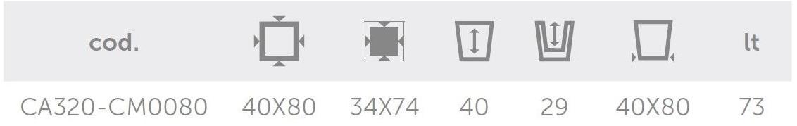 Lyxo Design Кашпо полиэтиленовое прямоугольное низкое  Ca320-cm0080  - Вид №2