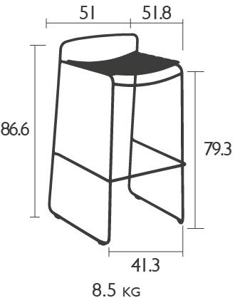 Fermob Табурет с высокими санями Surprising 1243 - Вид №1