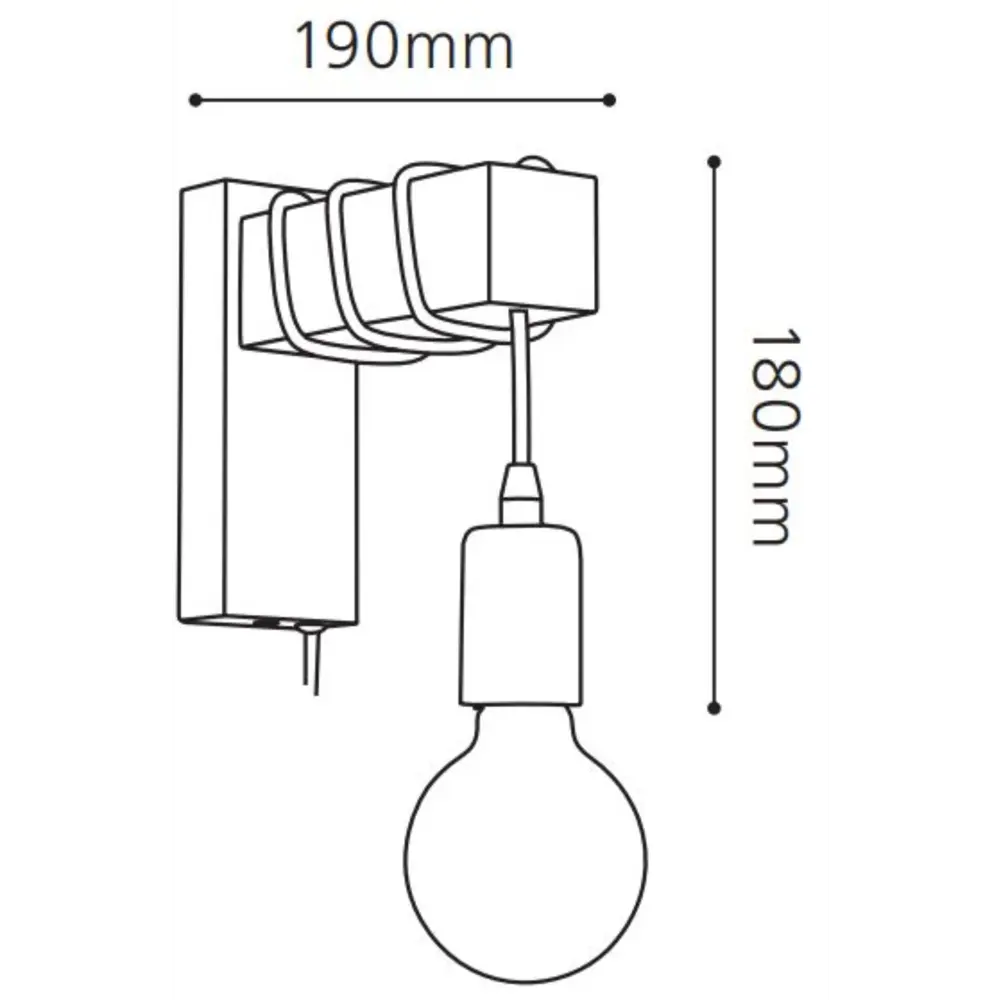 Настенный светильник Eglo Townshend 1xE27x60 Вт цвет чёрный/дерево 81876955 STLM-2060039  - Вид №13