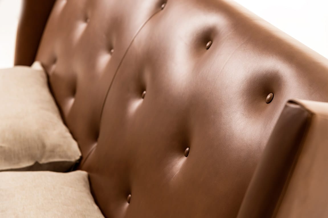 Кожаная двуспальная кровать с мягким изголовьем OAK Милан ARCH-00034187 - Вид №3