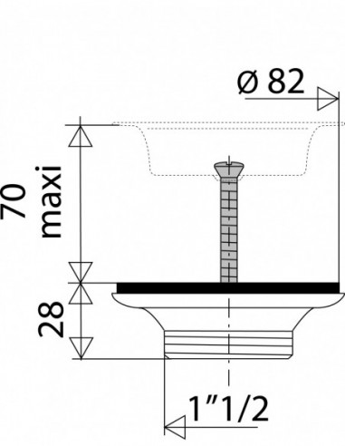 056000 001 00  Подставка под раковину из керамогранита, водонепроницаемое уплотнение и крепежные винты, Д. 82 мм, белый пластик Valentin Белый  - Вид №2