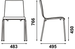 Adico Штабелируемый деревянный стул Split sun-id-1364657 - Вид №6