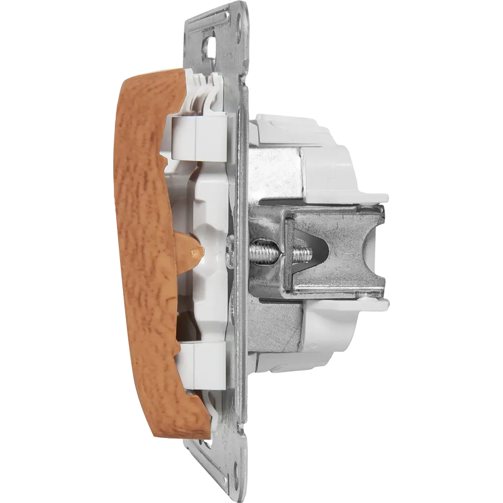 Выключатель проходной встраиваемый Systeme Electric Glossa 2 клавиши цвет дуб 84730731 STLM-2115601 - Вид №3