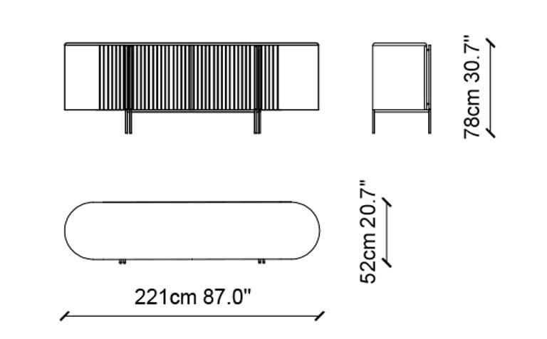 Деревянный шкаф с распашными дверями NDESIGN румяна ARCH-00110272 - Вид №3