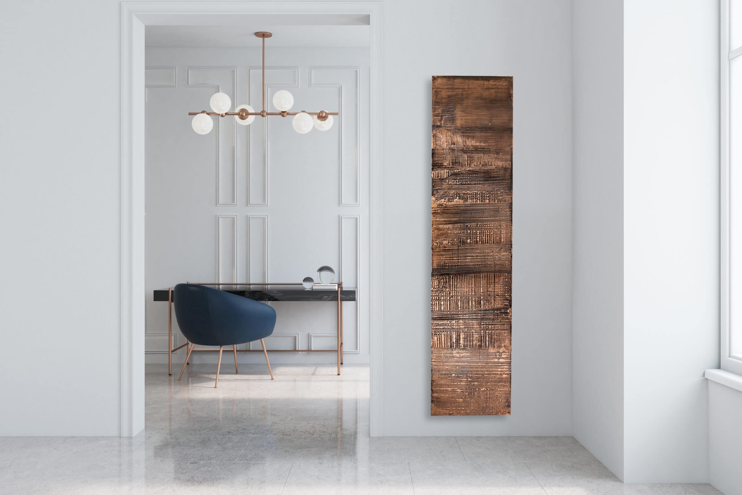 Водяной радиатор 220 x 70 cm Granit cuivre Cinier  1374 Вт sun-id-1217962 - Вид №3