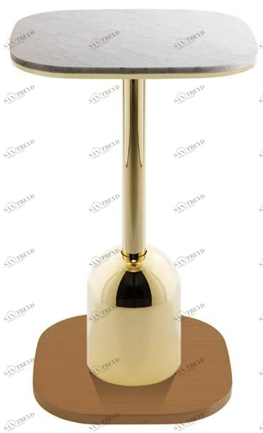 Vela Arredamenti Квадратный журнальный столик из железа и дерева Thypa sun-id-1497004