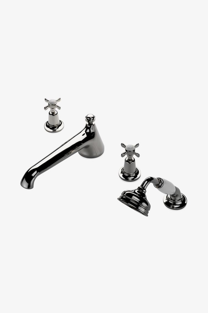 EATF01 Скрытый низкопрофильный наполнитель для ванн Easton Classic с ручным душем и металлическими поперечными ручками Waterworks 