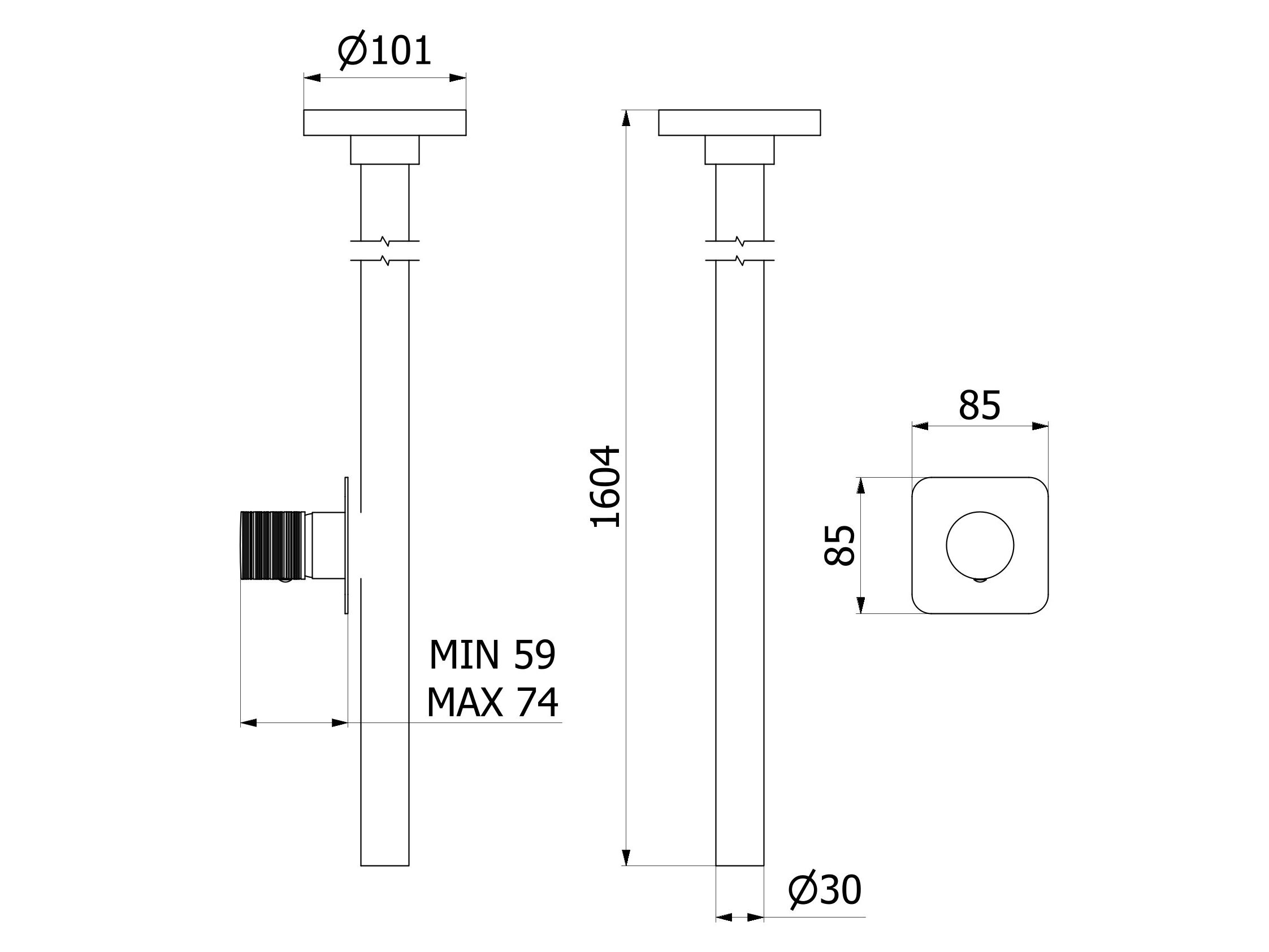 Однорычажный смеситель для раковины с 2 отверстиями IB винил ARCH-00008798 - Вид №6
