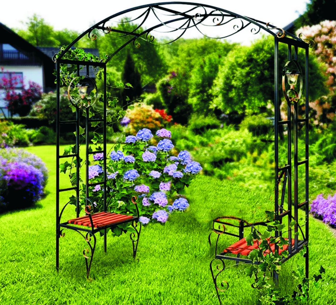 LIS1.01-AR.DF ЛИАНА со скамейками, арка парковая LAB.Space  - Вид №1