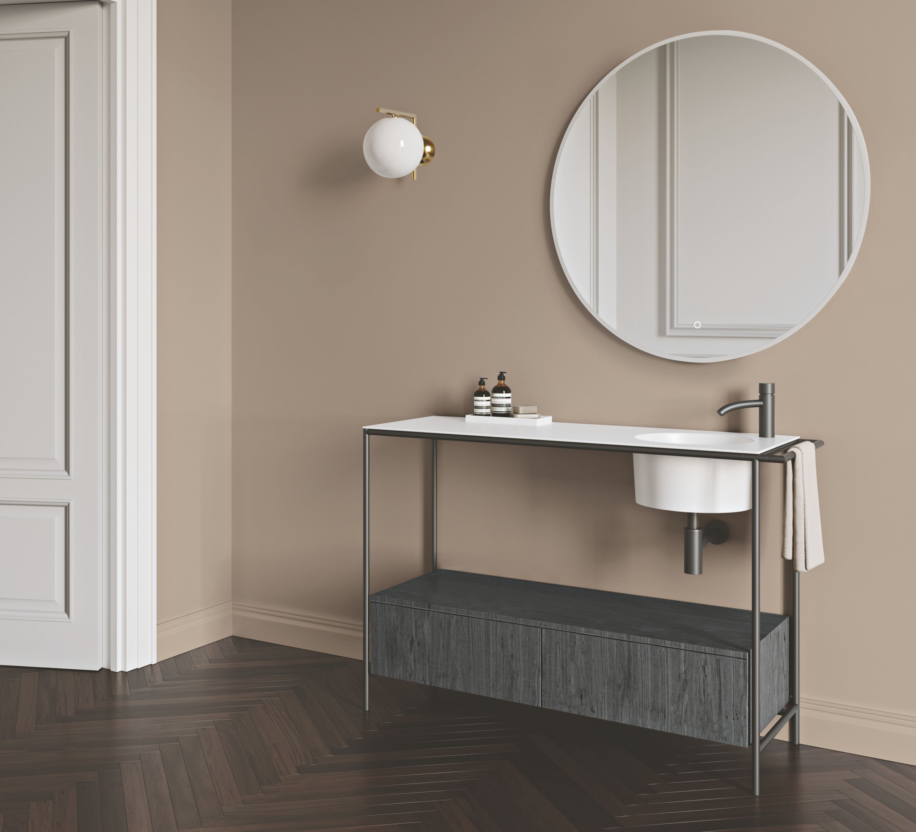 Керамическая круглая раковина с столешницей COLAVENE 20.20 Skyland ARCH-00076825 - Вид №8