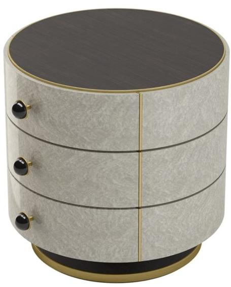 FRATO Круглая тумбочка из дерева с ящиками Parma Ffu020018aaa - Вид №1