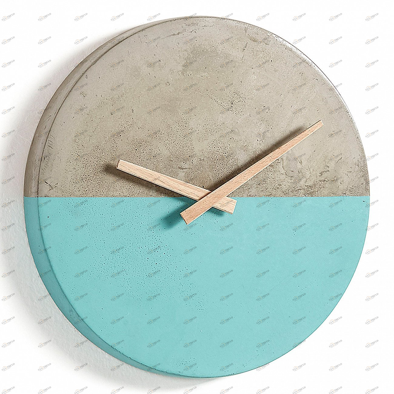 Часы настенные бетон, голубой круглые Slane от La Forma LA FORMA SLANE 344234 Голубой;серый 