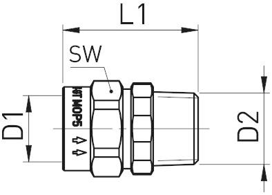 TECO Фитинг с внутренней / наружной резьбой Firebag® sun-id-1445292 - Вид №2