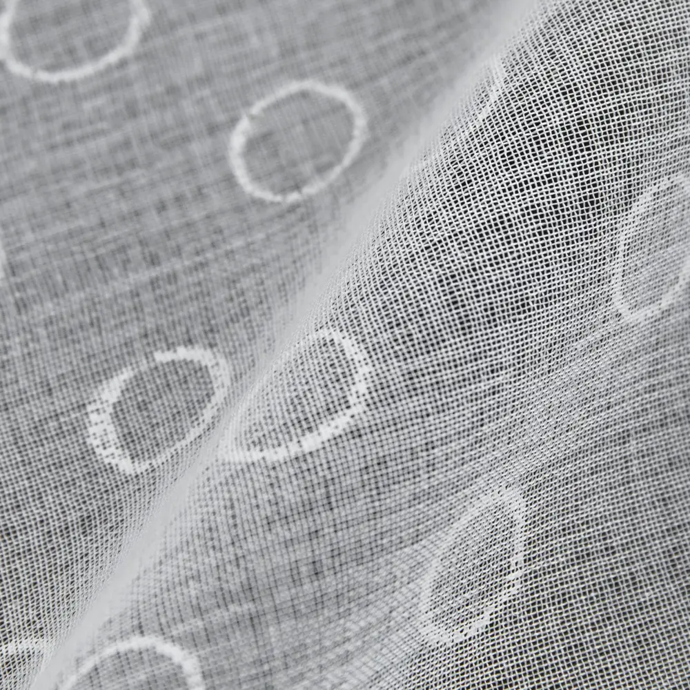 Тюль 1 м/п Колечки лен 280 см цвет серый TEX REPUBLIC STLM-2133643 - Вид №2