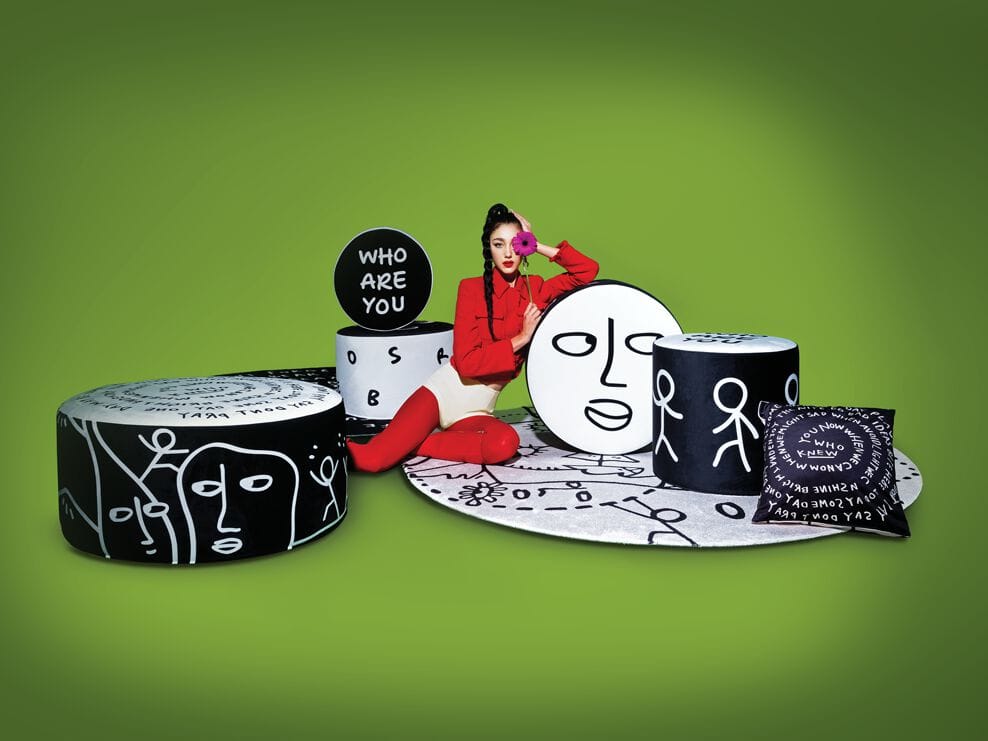 Ткань круглый ковер Qeeboo Linescapes ARCH-00054488 - Вид №1