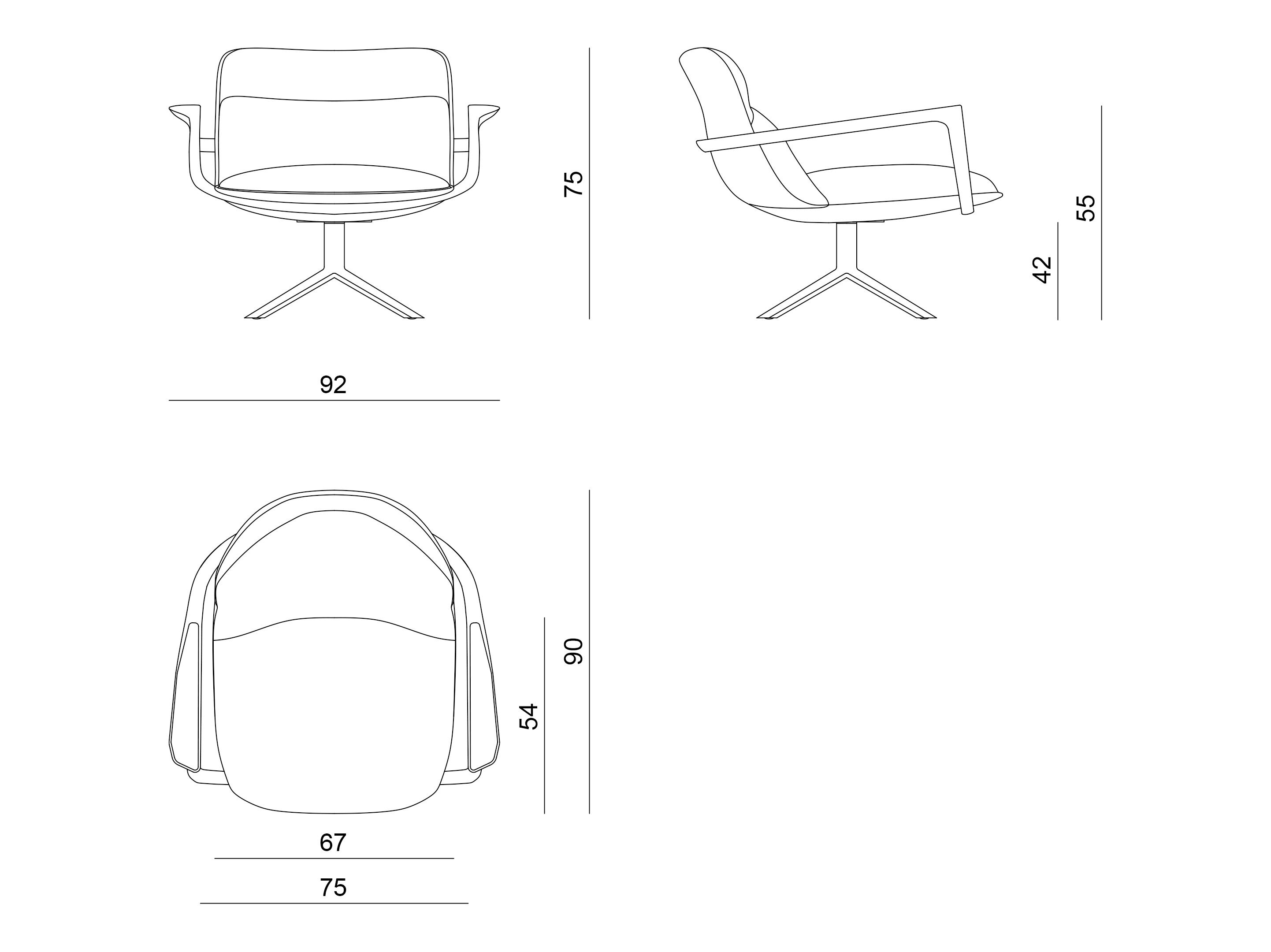 Кресло из ткани и кожи с подлокотниками Visionnaire Nomad ARCH-00073789 - Вид №5