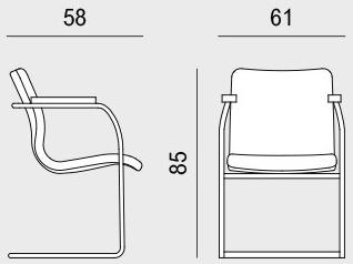 Viganò Кресло консольное тканевое для залов ожидания Queen fabric sun-id-1509060 - Вид №4