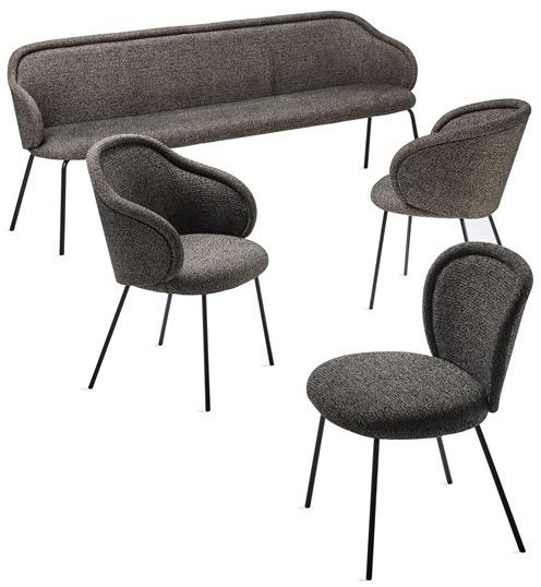 Freifrau Скамья со спинкой, обитая тканью Ona sun-id-1371749 - Вид №4