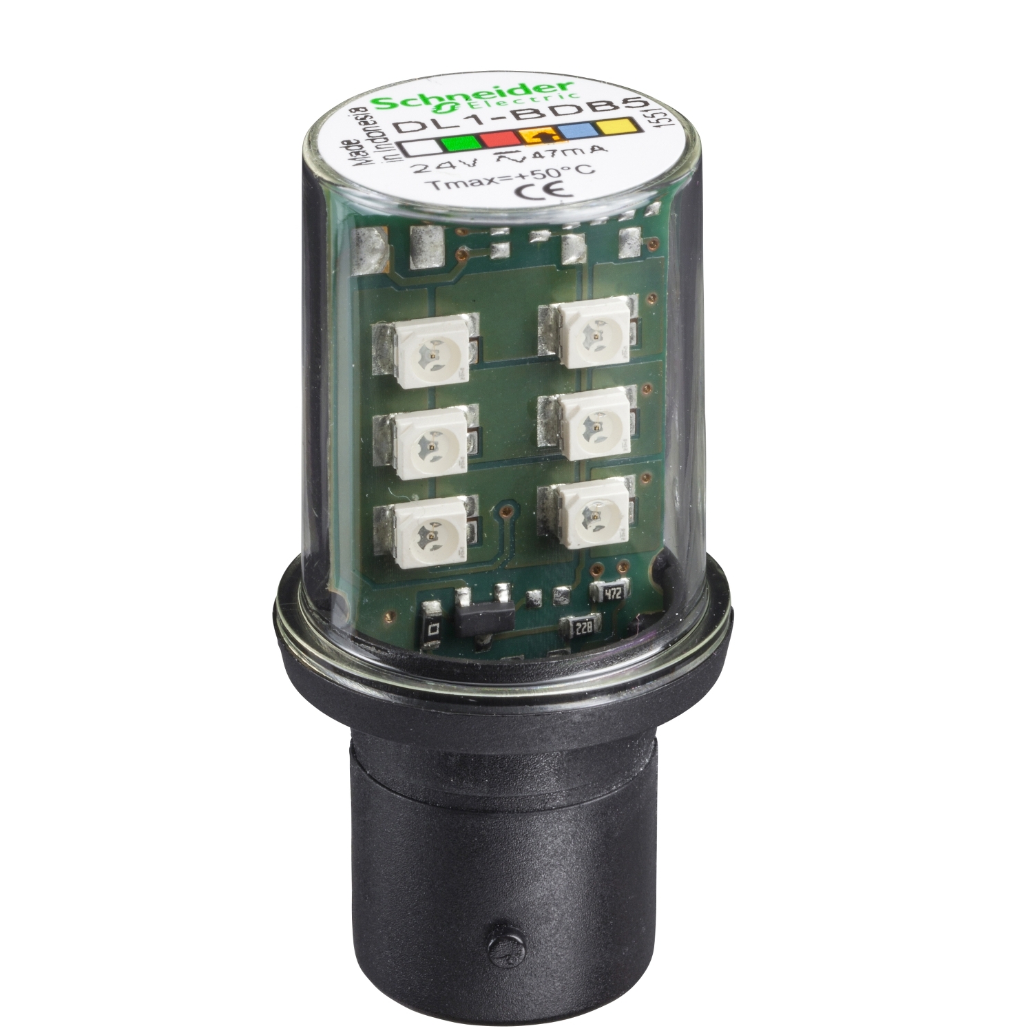 DL1BDB5 Светодиод Harmony, 24В, AC/DC, Оранжевый Schneider Electric Световые колонны, сирены, маяки 