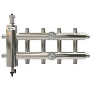 Купить Распределительный коллектор с гидрострелкой 60 кВт, 5 контуров