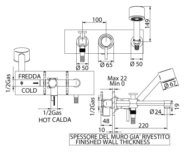 1554200000 Смеситель Bandini Coco Santreyd - Вид №1
