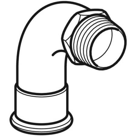 GEBERIT 23509 Переходной отвод Geberit Mapress из углеродистой стали 90°, с наружной резьбой  - Вид №1