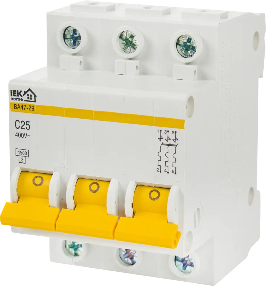 Автоматический выключатель IEK Home ВА47-29 для защиты электросетей 18072459