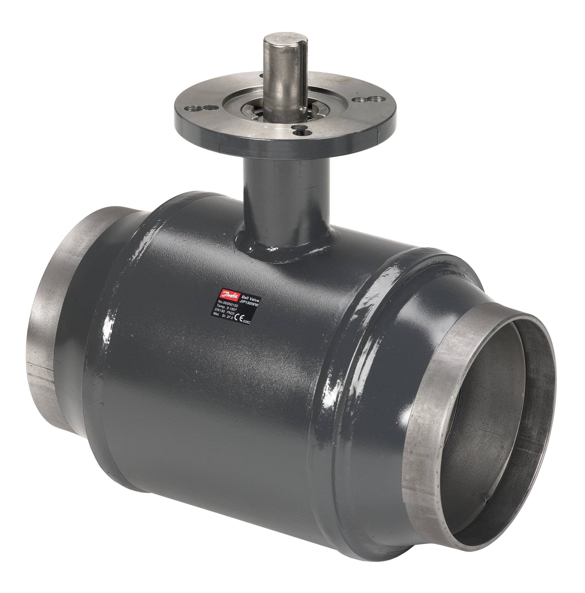 Danfoss JiP цельносварные из углеродистой стали с полным проходом (PN 16/25/40) JIP FF Кран шар полнопр Ду80 Ру25 руч 065N1335  - Вид №22