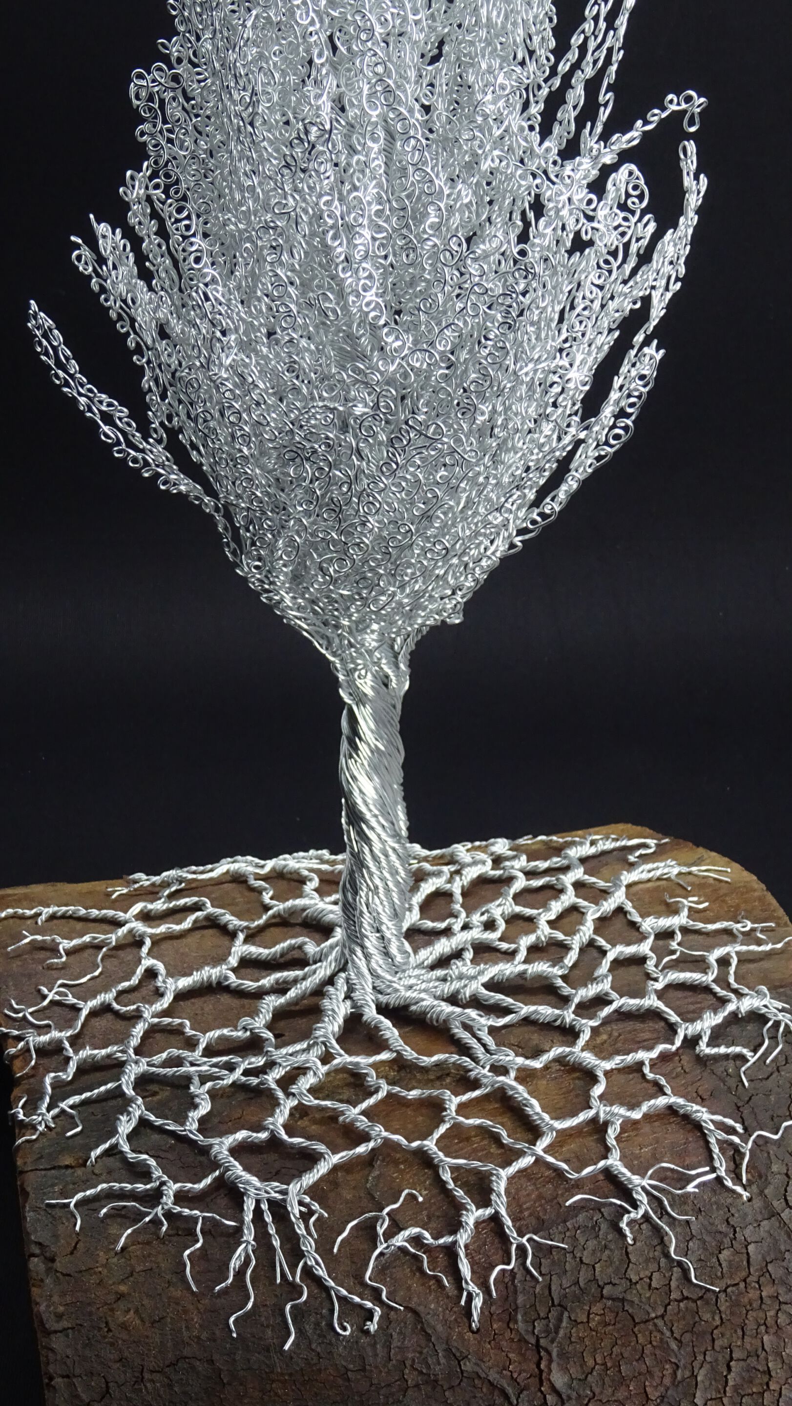 Скульптура из алюминия и оливкового дерева Mosche Bianche Zen Bonsai ARCH-00048925 - Вид №1