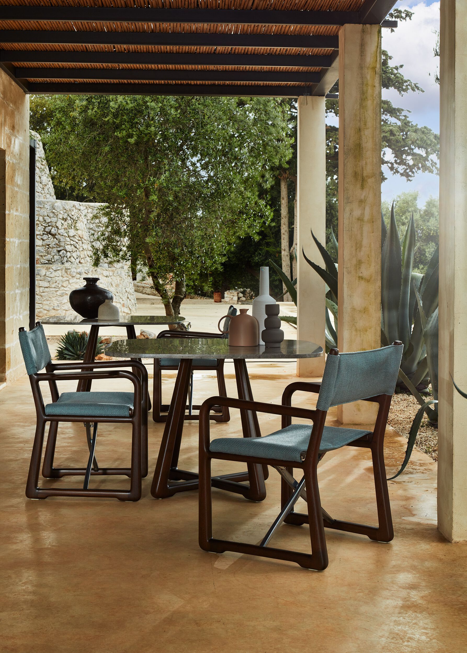 Квадратный мраморный стол Exteta Loro Piana Interiors, Стулья Delight от Exteta ARCH-00083173 - Вид №4