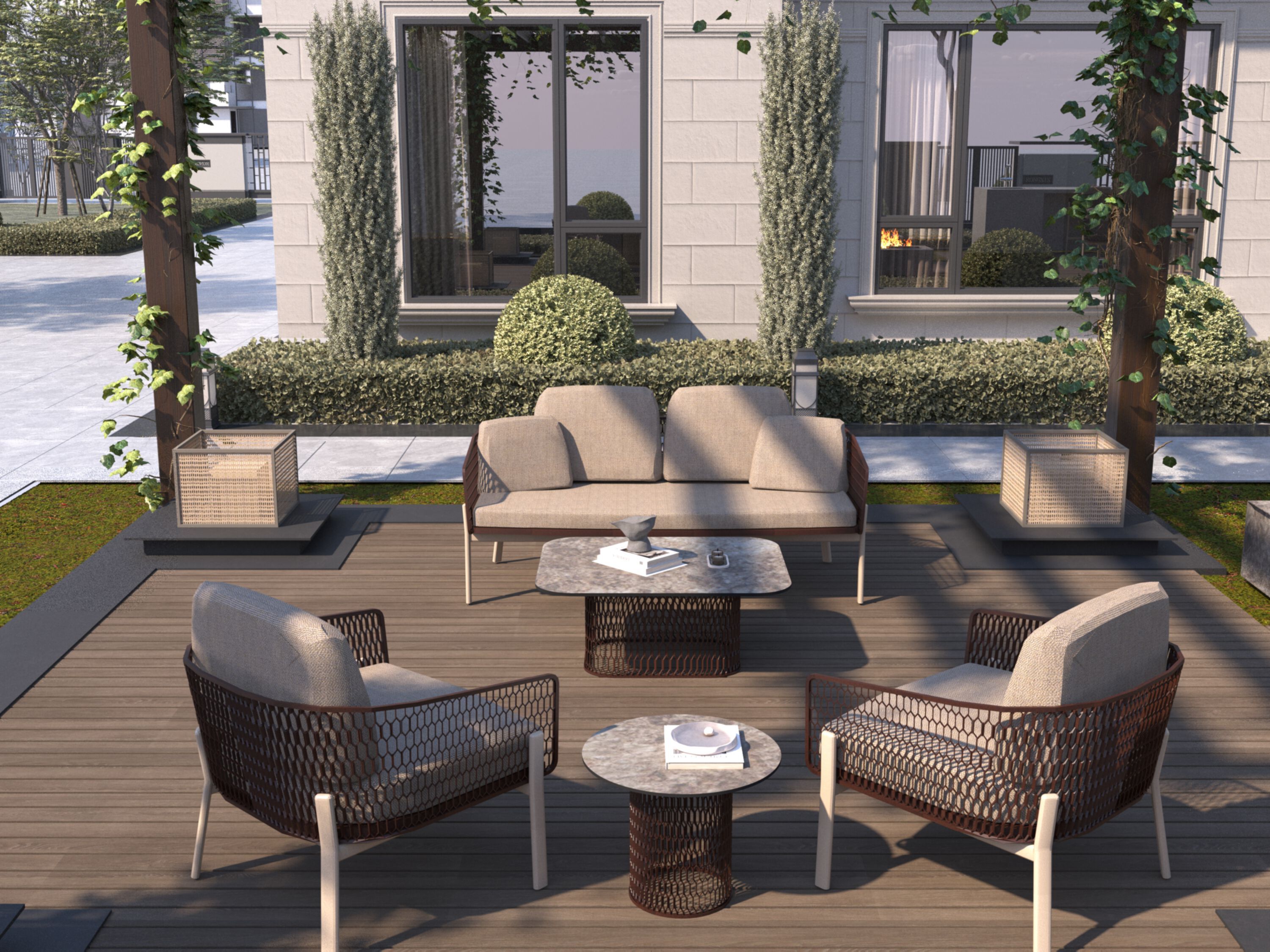 Алюминиевое садовое кресло с порошковым покрытием 10Deka Isla ARCH-00012112 - Вид №1