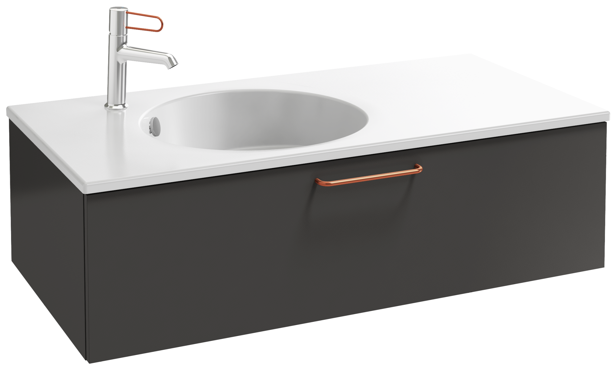 EB2516-R7-M90 Тумба под столешницу 100 см, 1 ящик, бронзовая ручка JACOB DELAFON ODÉON RIVE GAUCHE ODEON RIVE GAUCHE