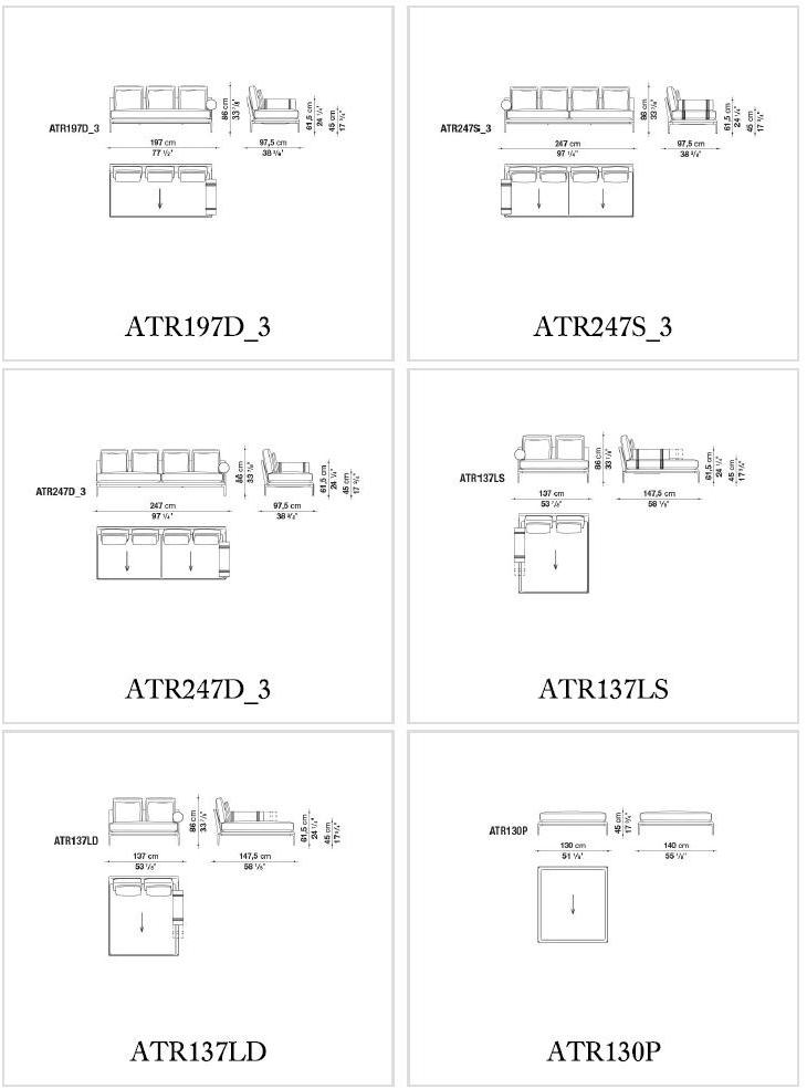 B&B Italia Угловой диван в ткани Atoll sun-id-1427879 - Вид №8
