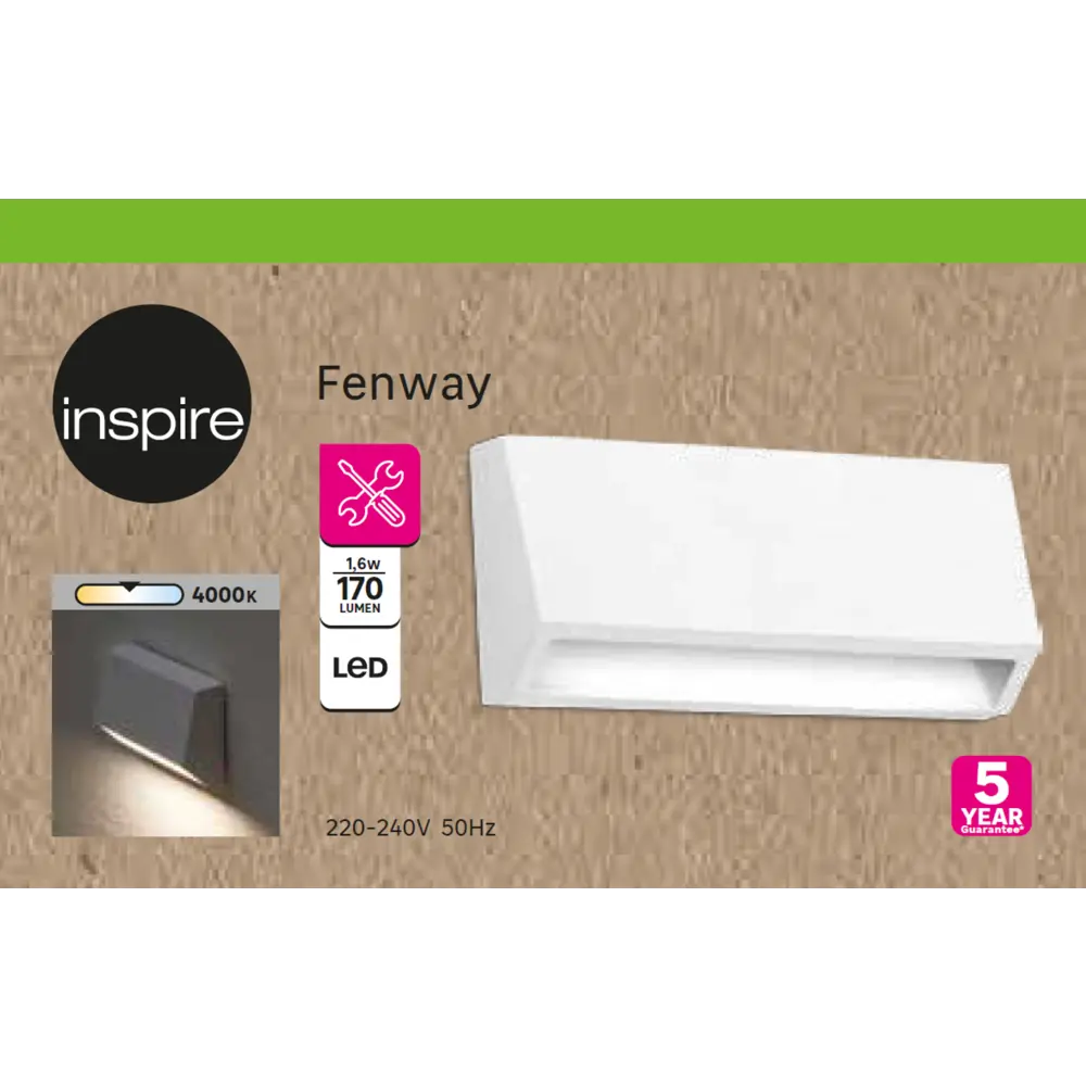 Светильник светодиодный Inspire «Fenway» 15 Вт IP65 цвет белый накладной 84693025 STLM-2099235  - Вид №5